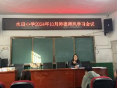 龙山县水田小学开展师德师风专题学