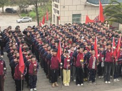 龙山四小：开展清明节祭扫活动